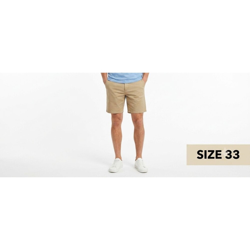 And Now This Men’s Stretch Khaki Chino Shorts Beige Tan Size 33 Casual SP23